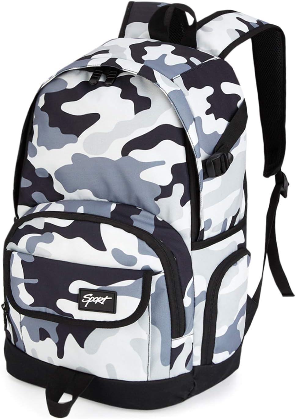 Rickyh style School Backpack,Rickyh style Travel Bag for Men & Women, Lightweight College Back Pack with Laptop Compartmen Camouflage White
