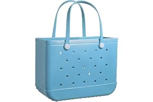 Fazhesici Beach Bag Rubber Tote Bag Waterproof Tote Bags Outdoor Fashion Portable Sandproof Handbag