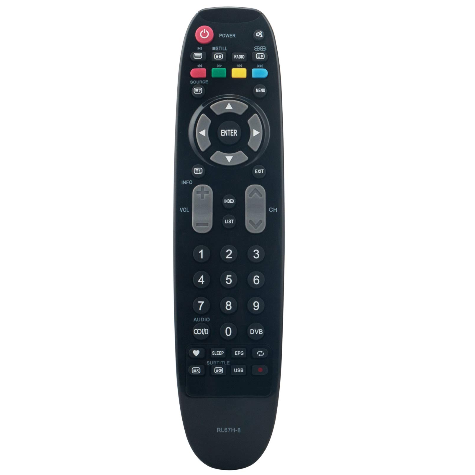 ALLIMITY RL67H-8 Remote Control Replace for Changhong LED TV 28C2000H EC32H4DN EC47F4N LED19T868 LED28C2200P LED29A6500H LED32C2000H LED32C2200H LED39D2200HD LED40D2080ST2