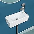 Small Corner Wall Mount Bathroom Basin, Bathroom Sink With Faucet