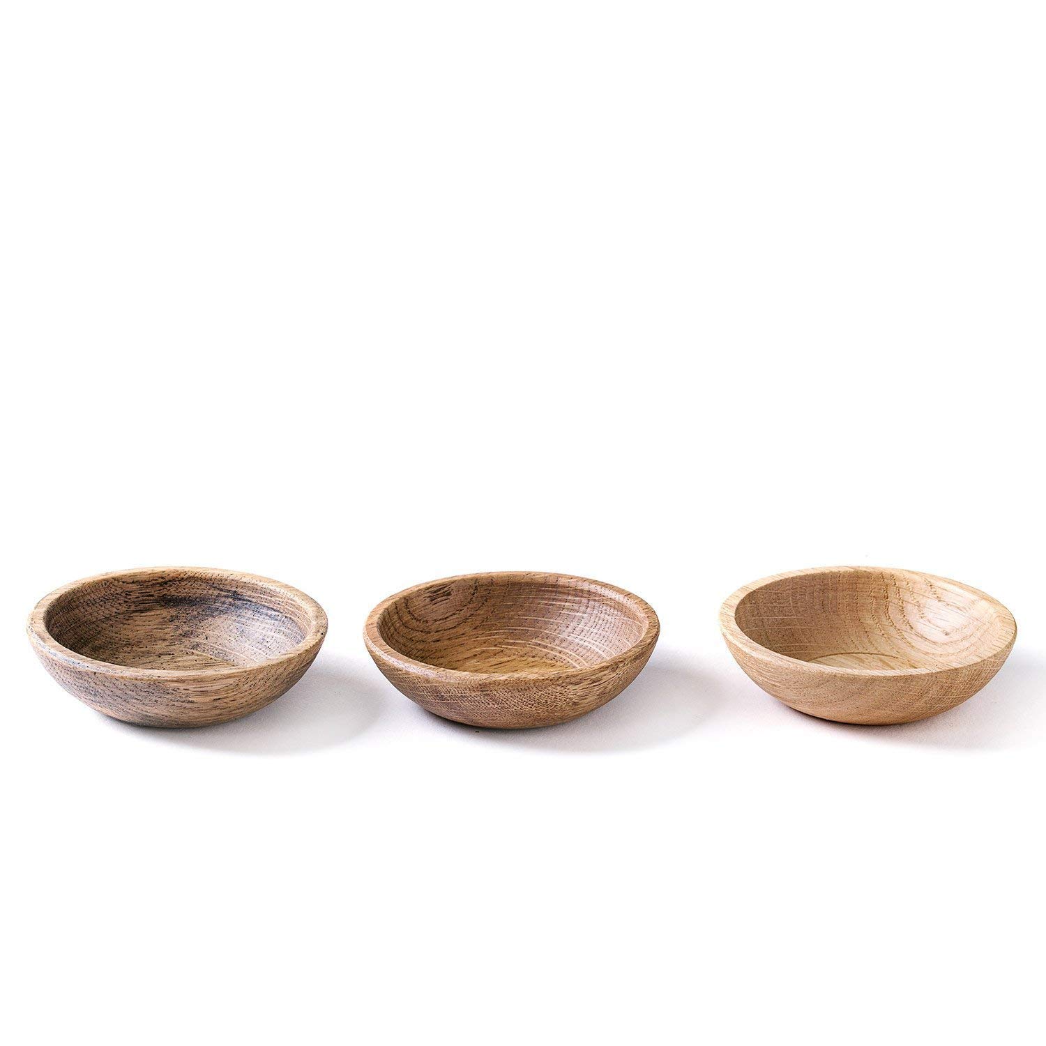 Handmade wooden bowls set from oak wood is the best for