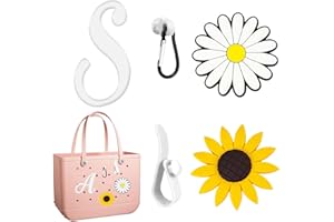 YRAKOZIN 5 PCS Letter Charms Compatible with Bogg Bag Accessories, PVC Rubber Insert for Beach Tote Bag Decoration