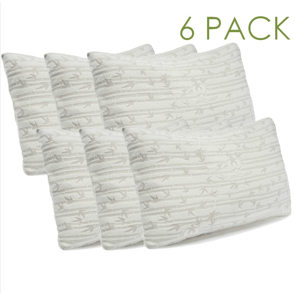 Clara Clark Shredded Memory Foam Pillow with Removable Washable Pillow