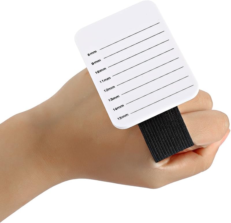 Sonew Eyelash Extension Tray Hand Plate with 8-15mm Scale for Salon DIY