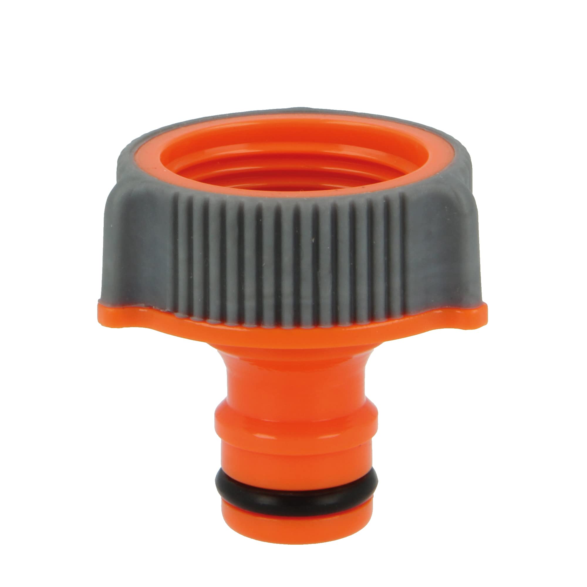 Amig - Adapter for Tap Connection with Hose | 3/4 Inch | Quick and Easy Connection for Water Hoses | Frost and UV Resistant | ABS Plastic and Rubber | Orange and Grey