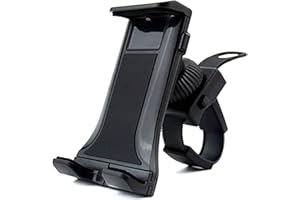 DHYSTAR Indoor Cycling Bike Holder, Universal Tablet Cell Phone Mount Holder Stand for Stationary Gym Handlebar on Exercise Spin Bike, Spinning Bicycle, Treadmill, Elliptical,360 Rotation Adjustable
