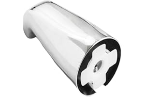 SENTO BETTER HOME BETTER LIFE SENTO Slip On Silver Universal Heavy Durable Metal Bathroom Tub Spout Without Diverter, Heavy Duty Metal Bathtub Faucet Without Shower Diverter - 4 Inches 1/2" Copper Pipe, Polished Chrome