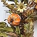Harvest Hollows Fall Candle Ring Handmade Small Autumn Wreaths Artificial Sunflowers Daisies Pumpkins Berries Wheat Fall Leaves