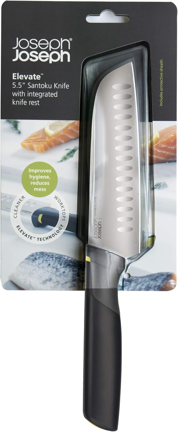 Joseph Joseph 10531 Elevate 5½” Santoku Integrated Knife RestYellow
