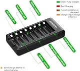 POWEROWL 8 Pack AA 2800mAh Ni-MH Rechargeable Batteries with 8 Slot Charger view 5