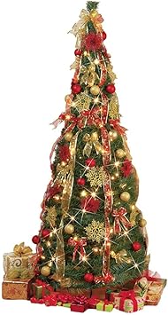 plegable pop up arbol de navidad 6 ft con luces