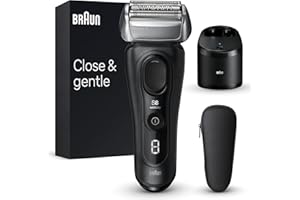 Braun Series 8 8560cc Electric Razor for Men, 4+1 Shaving Elements & Precision Long Hair Trimmer, 5in1 SmartCare Center, Close & Gentle Even on Dense Beards, Wet & Dry Electric Razor, 60min Runtime