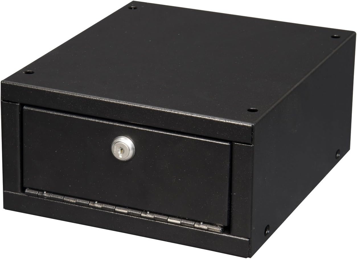 Datum Argos Pistol Safe, 91/2"W x 11"D x 5"H, 2 Pistol Cap, Key Lock, Stealth