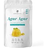 Agar Agar Powder, Vegan Unflavored Gelatin Substitute, Non-GMO, Gluten Free, No Additives and Preservatives, 4oz