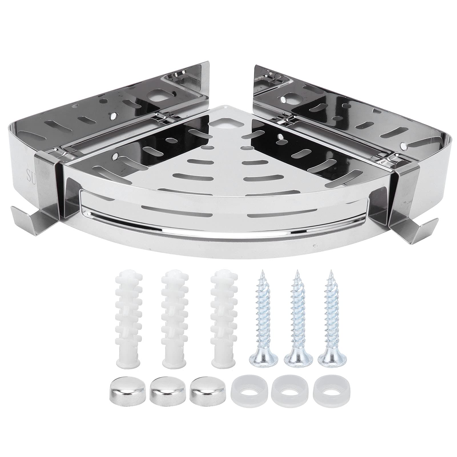 Serlium Shower Caddy Corner 304 Stainless Steel Bathroom Corner Shelves Wall Mounted Shower Organiser For Toilet Dorm Kitchen