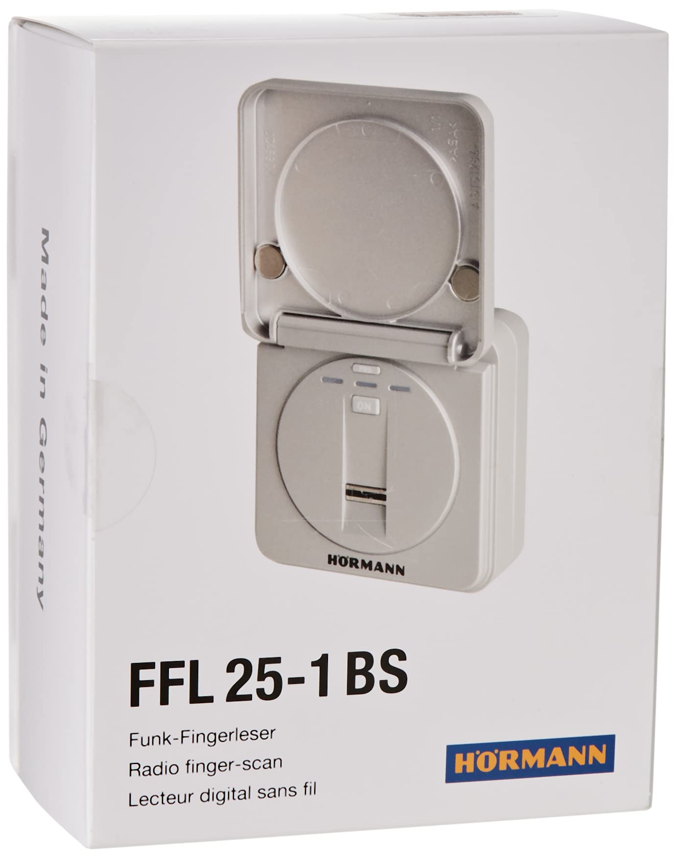 Hörmann FFL BS Wireless Finger Reader 868 MHz for up to 25 Fingerprints Hinged Lid RAL 9006 4511870 Grey