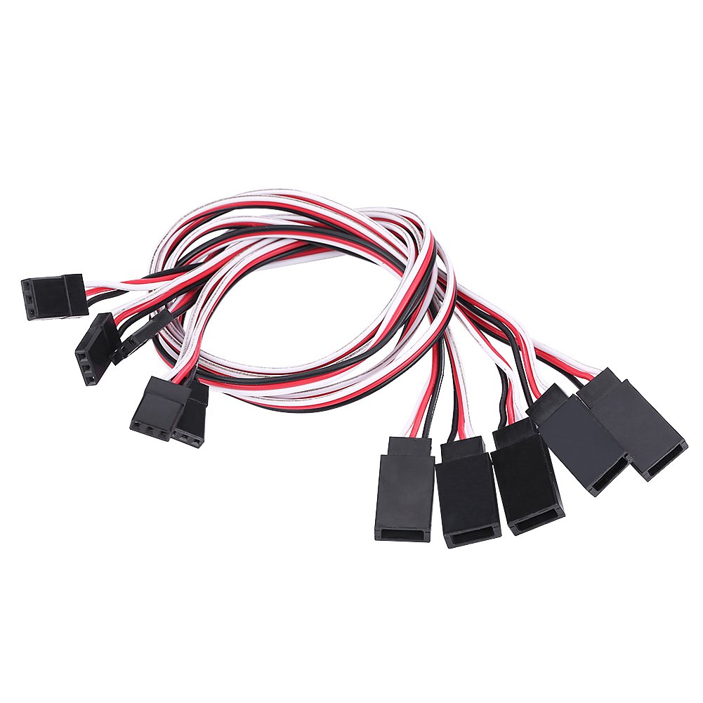5Pcs Servo Cables, 30cm 3-Pin Servo Extension Cable Cord Core Wire Lead RC Accessory for JR/FUTABA