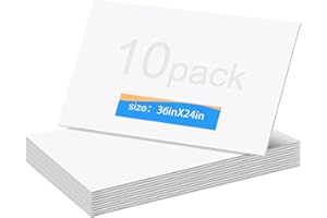 QSJQLLO 10 Pack Corrugated Plastic Board 24x36,4mm Blank Yard Signs,Corrugated Plastic Sheet,Foam Poster Board-for Lndoor and Outdoor,Birthday,Lawn,Garage,Sale,Open House,Presentations Display(White)