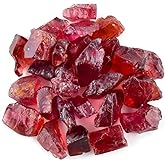 50 carats Natural Raw Red Garnet Gemstones Stone Rough Crystals, Jewelry Making Bulk Supply, Wire Wrapping, Wholesale Lot, Chakra Crystals January Birthstone DIY Loose Stones, 9 to 13mm, (7 to 8pcs)