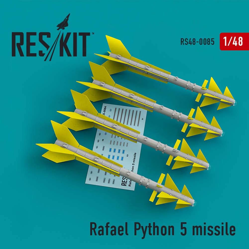 RESKIT Rafael Python 5 missile (4 pcs) Aircraft Equipment Set RS48-0085 1:48
