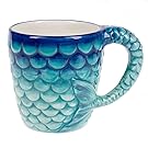 Midwest CBK Blue & Turquoise Mermaid Tail Ceramic Mug