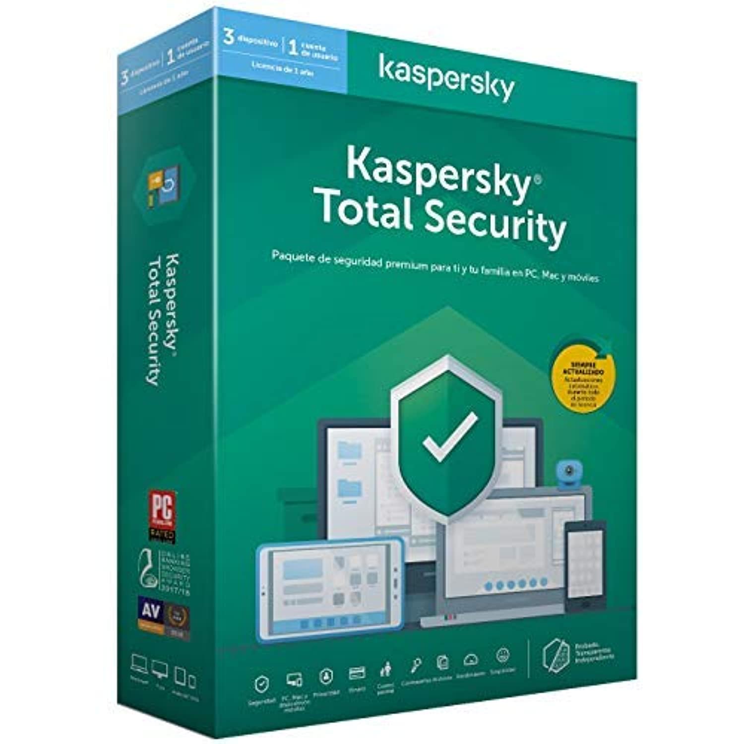 Kaspersky Total Security 3 devices, 1 user, 1 year