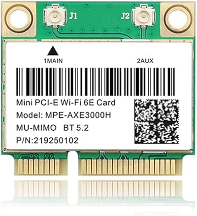 Gathukila WiFi 6E AX210 2400Mbps AXE3000H Mini PCI-E Card BT 5.2 802.11AX