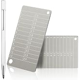 Hotop 2 Pcs Metal Crypto Wallet &amp; 1 Mark Pen, Crypto Seed Storage, Metallic | 24 Seed Phrase Storage Plates, Cold Storage Backup for Bitcoin, Cryptocurrency Wallets Compatible with Bip39 Hardware
