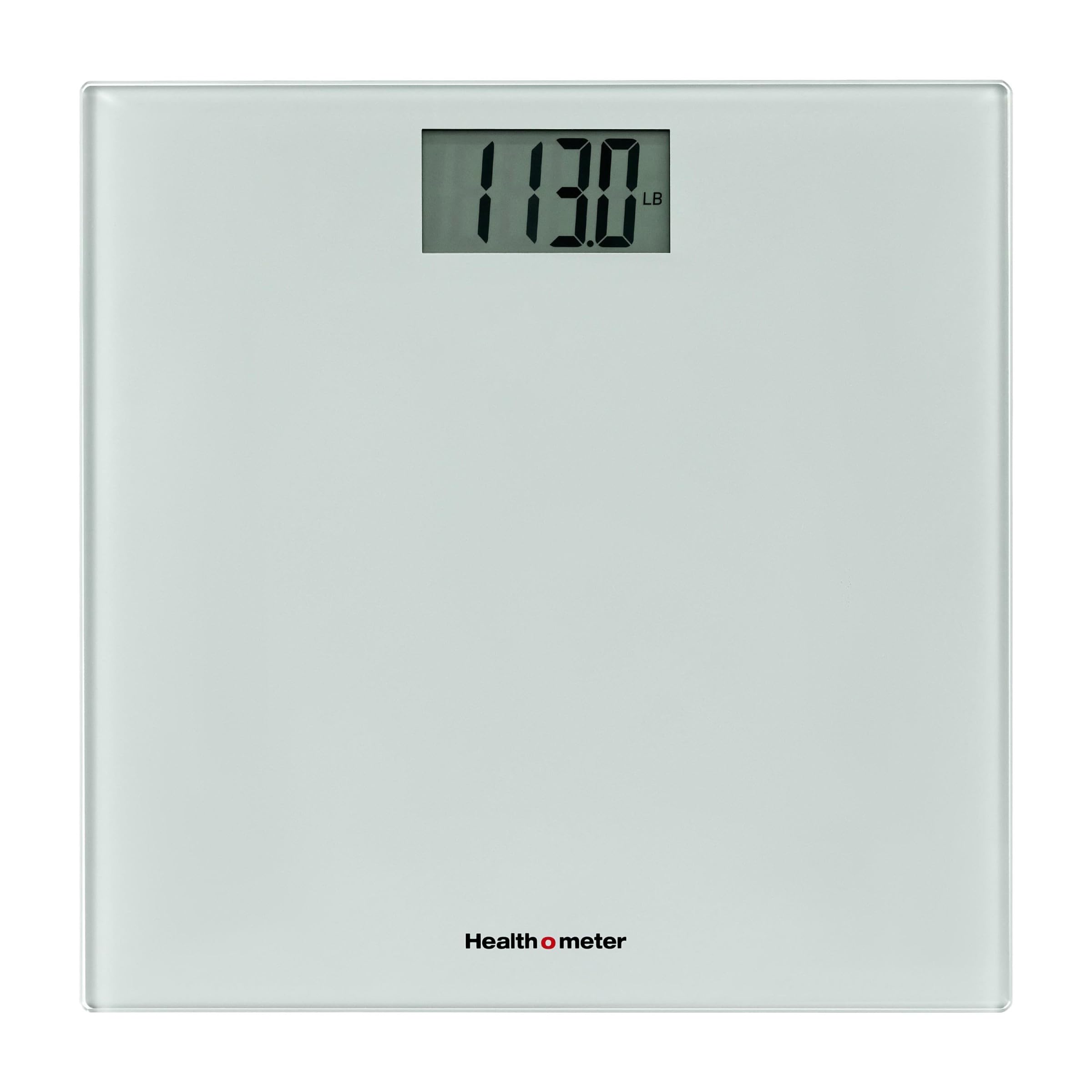Photo 1 of Health o meter Compact Digital Glass Bathroom Scale – 500 lb Capacity, 4 Load Cells, 3.2" LCD Display, Tempered Glass Platform, Auto Shut-Off, Low Battery Indicator, Non-Skid Feet, 5-Year Warranty