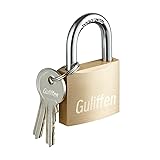 Guliffen Solid Brass Padlock with Key with 1-9/16