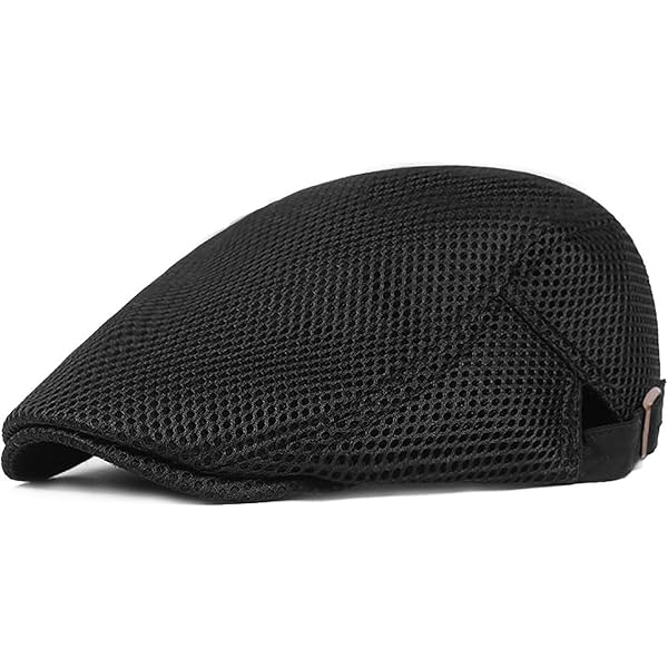 Casquette Plate Newsboy - Béret Homme Femme En Maille Respirante - Taille Unique Réglable - Pour Golf, Voyage, Style Vintage