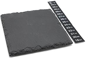 JIHAQUA Slate Tiles for Reptiles, Food Bowl Dish Feeding Slate Tortoise Habitat Accessories for Reptiles Tank (10 x 10 cm)