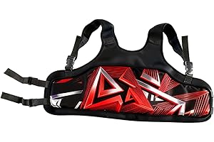 predolo Karting Rib Protector Vest Gear for Kids Adults Adjustable Lightweight Comfortable Guard Go Kart Chest Protector, red