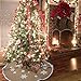 OurWarm Christmas Tree Skirt 30 Inch, Burlap Tree Skirt Printed with White Snowflake Vintage Christmas Tree Decorations, Small Tree Skirt for Holiday New Year Xmas Party Supply Indoor Outdoor