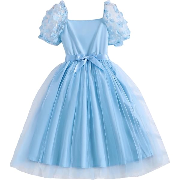 Vestido De Princesa Para Niña: Cuello Colgante Y Cinturón Incluido, Ideal Para Verano Y Otoño