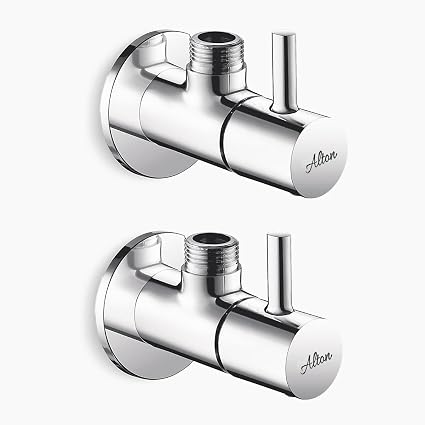 ALTON ALT2025, Brass Angle Valve With Wall Flange, Chrome (2 Pec. Set)