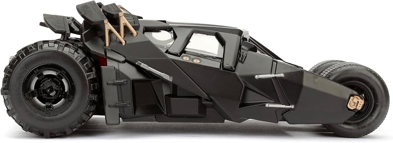 253215005 Batman The Dark Knight Batmobile in Scala 1:24 con Personaggio di Batman in Die Cast, Nero, One Size