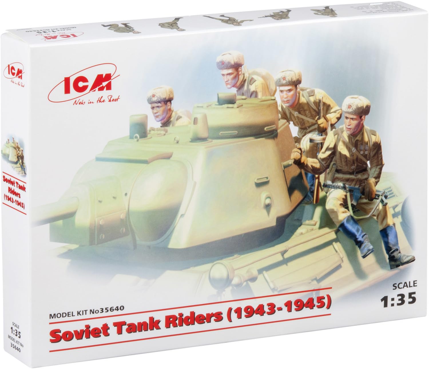 ICM 1:35 - Soviet Tank Riders (1943-1945) 4 Figs