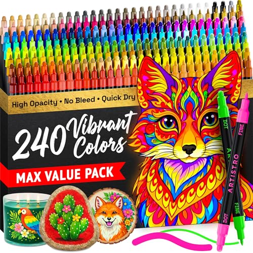 ARTISTRO Dual-Tip Acrylic Paint Markers