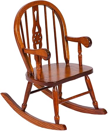 childs oak rocking chair