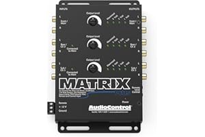 AudioControl Matrix Plus Black Six Channel Line Driver with Remote Level Control Input