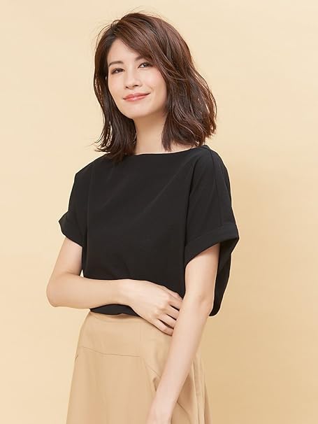 Amazon カリテ Qualite トップス サーフボートネックカットソー