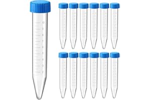 BIPEE Centrifugal Tubes, 10ml Tapered Test Tubes, Centrifugal Tubes with Filter, Polypropylene, Leak-Proof Test Tubes with Lid, Plastic Containers with Markers and Writing Markers (100 Count)