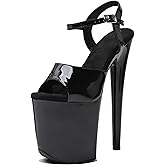 WUXIN H&P Women's 8 in Platform Sandal Heels Ankle-Strap Sexy,8 in Pole Dance High Heel Platform,20 cm Exotic Platform Pole Dancer Heels Shoes Stiletto