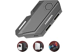 AIMZENIX Keyboard Mouse Adapter for PS4/Nintendo Switch/Xbox Series/Xbox One/Xbox 360/PS3, Game Convertor Supports Shortcut Key Adjustment Configuration to Enhance FPS/TPS/STG/RTS Gameplay