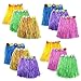 Zilong 12 Pack Elastic Hawaiian Grass Hula Skirt Dance Dresses luau Party Favors