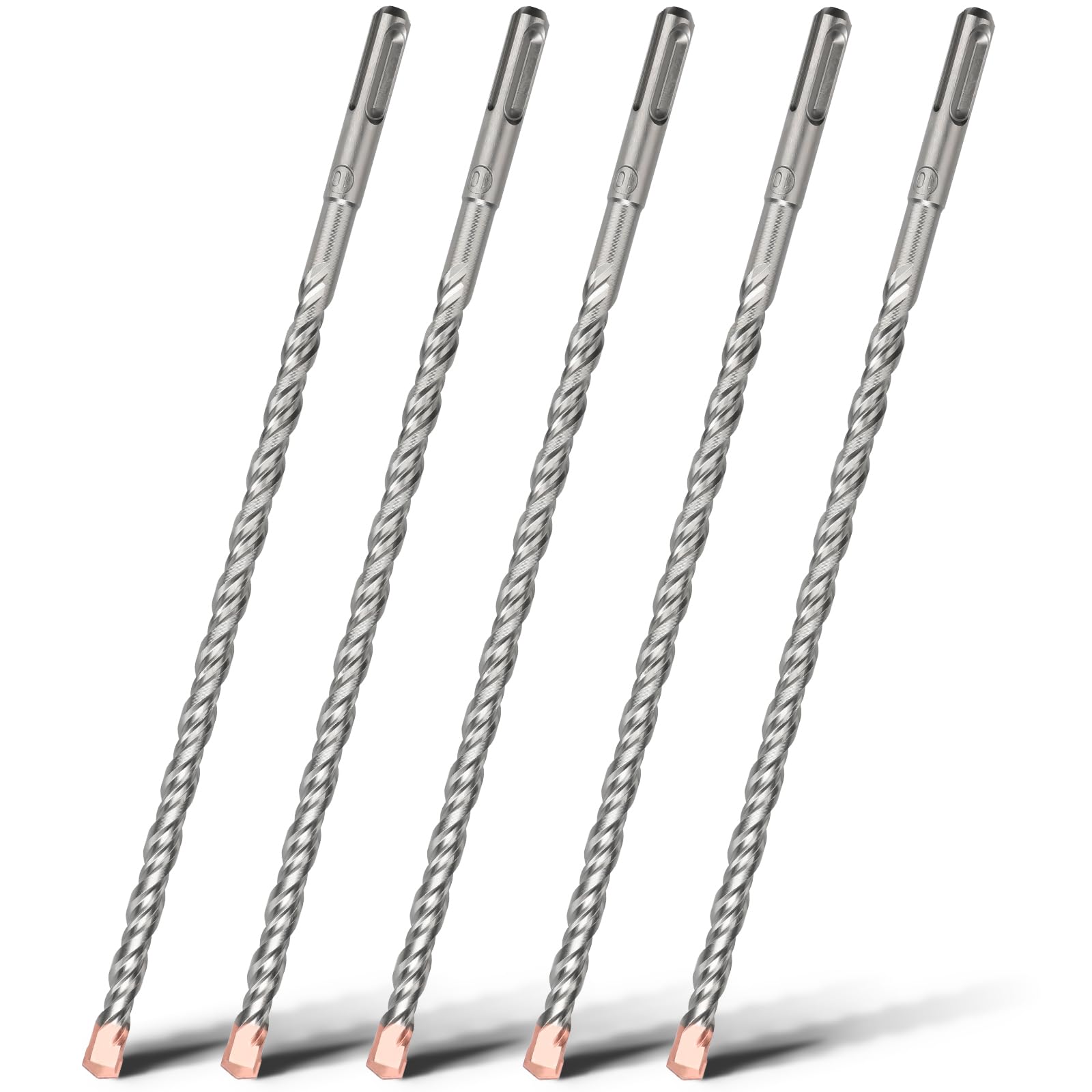 HSAWBIT 5 PACK OF - 8mm x 280mm LONG SDS MASONRY DRILL BIT, TUNGSTEN CARBIDE TIP SDS PLUS SHANK, FOR WALL STONE CONCRETE BRICK