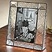 J Devlin Pic 278-46V Picture Frame Clear Vintage Glass Tabletop 4 x 6 Vertical Photo Heart Charm