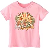 Toddler Baby Girls Clothes Summer Short Sleeve Funny Graphic Letters Print T-Shirt Top Cotton Tee