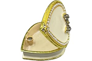 Heart/Butterfly Trinket Box Enameled Hand Painted Hinged Jewelry Box Earrings Jewelry Organizers Figurines Collectible Collec